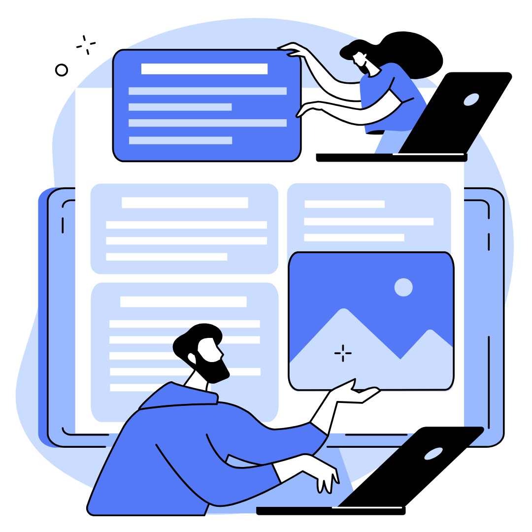 Cropped image of Computer screen displaying web design text.