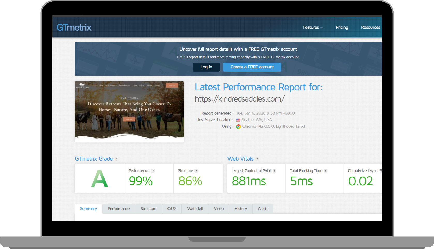 A laptop screen displays a rocket taking off, with the WordPress logo on the left and the WooCommerce logo on the right.