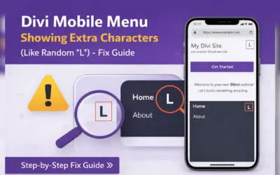 Divi Mobile Menu Showing Extra Characters or Symbols (Like Random “L”) – Fix Guide