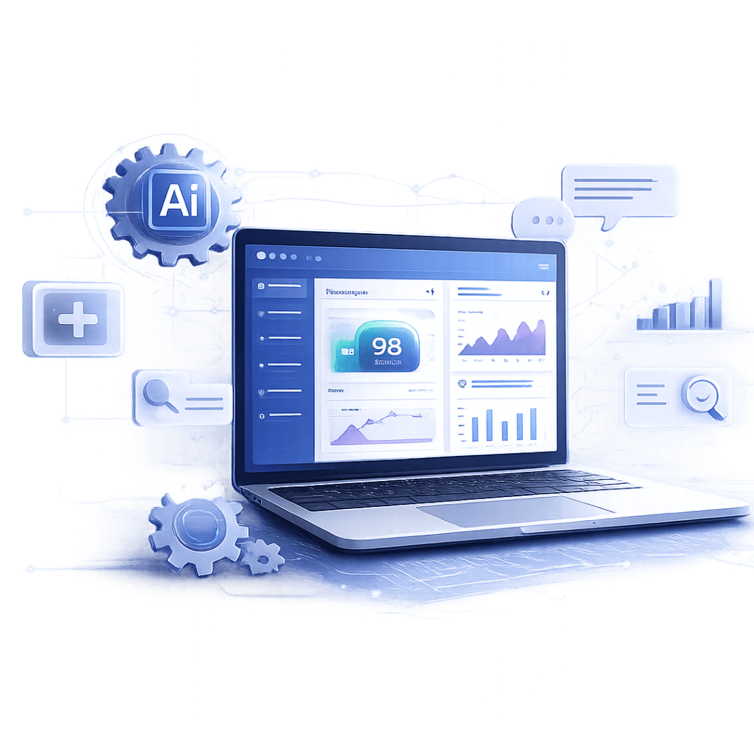 Hero section image Modern Website Creation Workspace